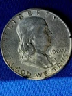 Franklin Half Dollar 1960-D 50C 90% Silver Circulated KM#195 Denver Mint (207)