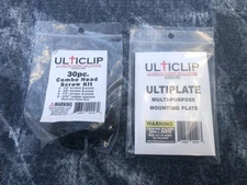 UltiClip 30 Piece Combo Head Screw Kit and UltiPlate Fixed Blade Mounting Plate