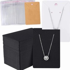 20 Cards 20 Bags Paper Earrings Display Cards, 3.54 x 2.36in Self-Adhesive Bags