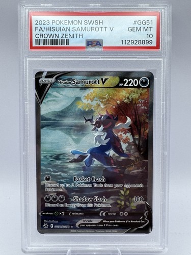 Hisuian Samurott V graded PSA 10 for sale on eBay