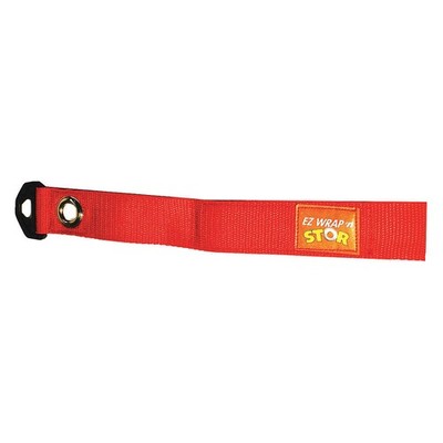 EZ WRAP 'N STOR EZWRAPNGSTORL Hook-and-Loop Cinch Strap,10 in,Red 48GR81