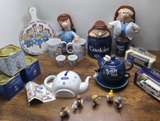 Tetley Tea Collectables Bundle Vintage 1990s Clock Plush Figures Tea For One VGC