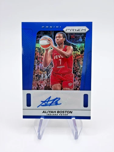 2025 Panini WNBA Prizm Aliyah Boston Blue Throwback Auto /75