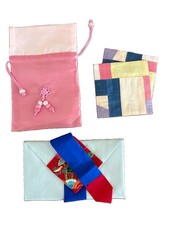 Korean Bojagi Gift Traditional Wrapping silk Cloth Plus, Gift Bag, Square Cloth
