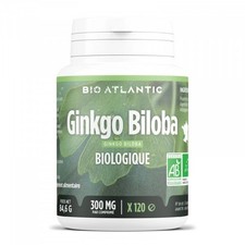 Ginkgo biloba Feuille 300mg Bio -120 comprimés - Bio Atlantic