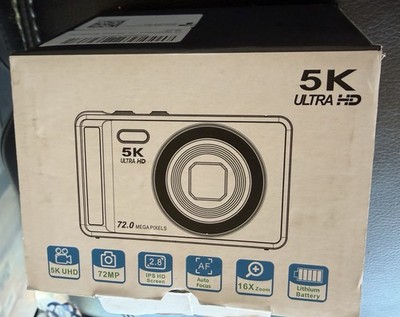 5K ULTRA HD Camera 72MP Digital Photography Autofocus - NEVER USED