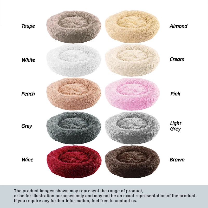 Dog Pet Cat Calming Bed Beds Large Mat Comfy Puppy Fluffy Donut Cushion Plush - image 2 of 4