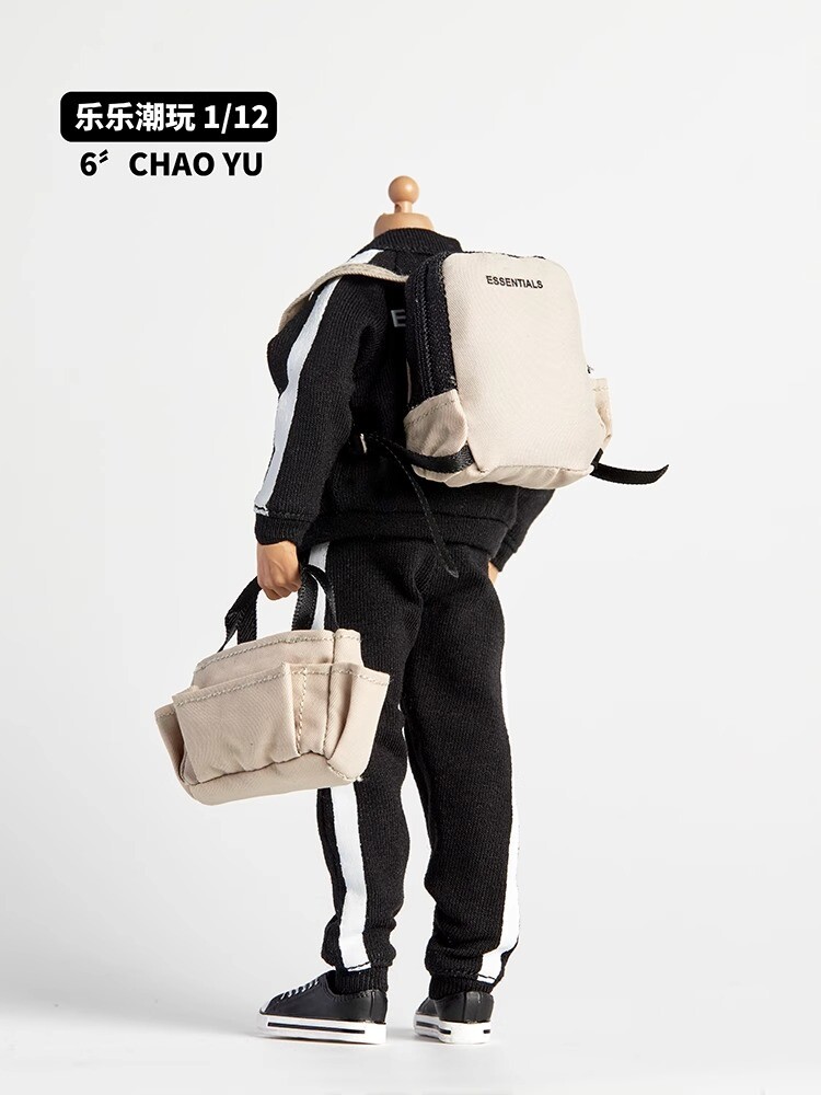 Mochila bolsa de lona masculina escala 1/12 se adapta a figura de acción Tbl juguetes corporales 6 ph