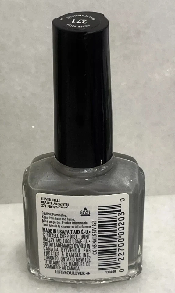 2 Covergirl CG NailSlicks встроенный верхнее пальто лак для ногтей 271 серебро Belle 0,4 унц - Изображение 2 из 3