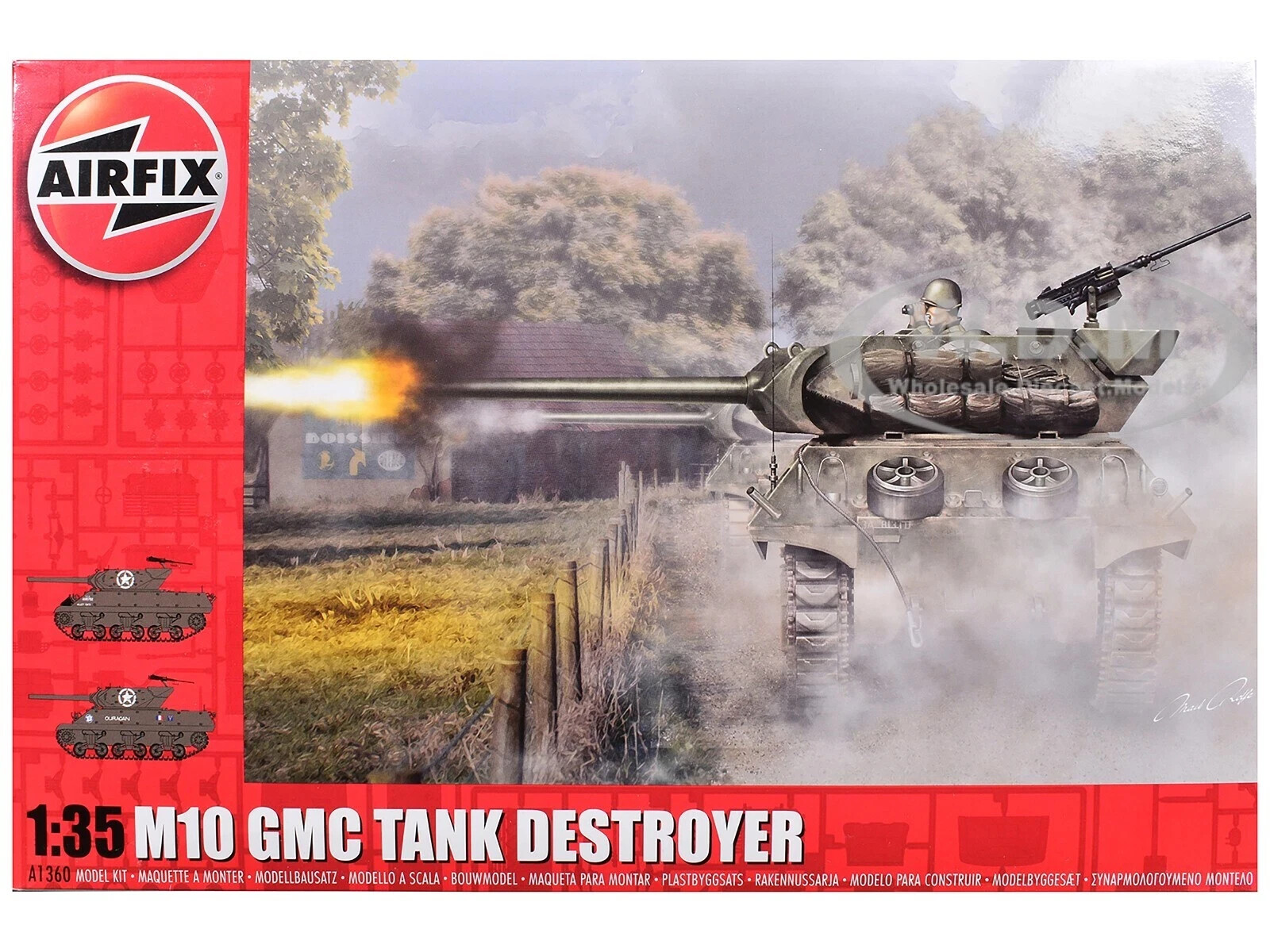 M10 Gmc Tank Destroyer 1/35 Scale Model By Airfix A1360