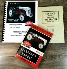 Ford 8N Tractor Service Repair Shop Manual Set Parts Catalog Operators Owners