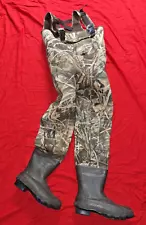 FIELD & STREAM  MENS SIZE 12 BOOT NEOPRENE DRY WETLANDS CAMO  DUCK HUNT WADERS