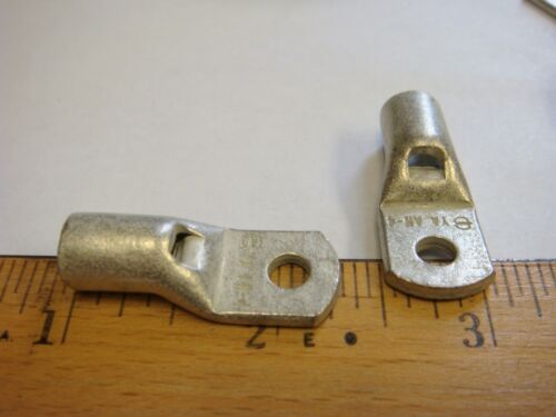 (4) Burndy YAV4CL3 KUPFER KOMPRIMIERUNGSLASCHENRING ZUNGE #8-10 10 NIETEN AN4 4 AWG - Bild 3 von 3