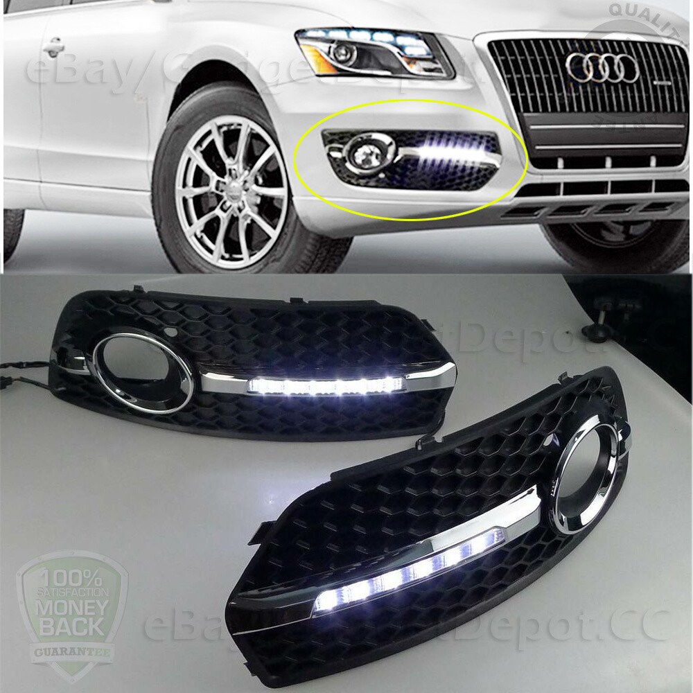フォグライト 1316のペアアウディQ5フロントバンパーフォグライトランプグリル左と右側 Pair Front LeftRight Lamp