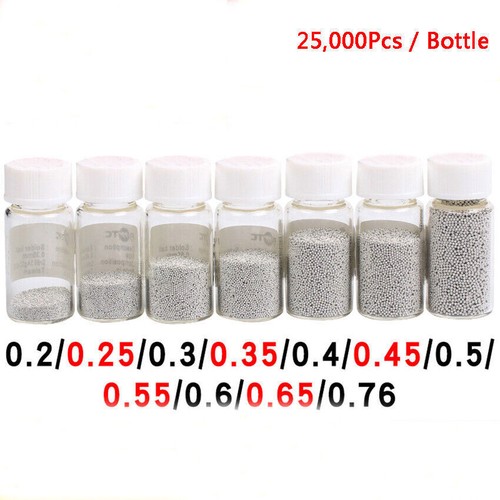 25K 0.2mm~0.75 mm BGA Solder Ball BGA Reballing Balls Lead-free Leaded