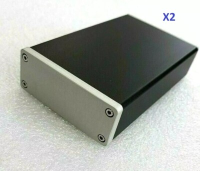UHZBTEC Black Aluminum Project Box | 4.33"x3.3"x0.98" Flanged Enclosure For DIY Electronics