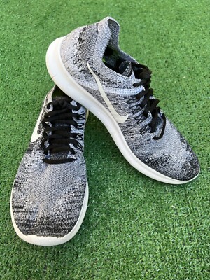 Nike Free RN Flyknit 2017 Oreo Running Shoe 880844-003 Womens