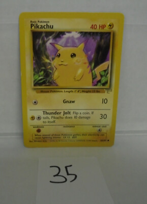 美品　ピカチュウ　Pikachu yellowcheek shadow less Pikachu 1999 Jungle Set Pokemon Card Shadowless Yellow