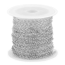 197" Stainless Steel Silver Gold Link Necklace Cable Chain for Jewelry Making US