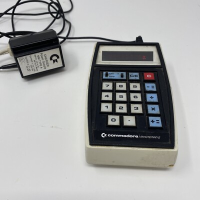 1972 COMMODORE MINUTEMAN 2 CALCULATOR, Working, Rare Version 2, power cord
