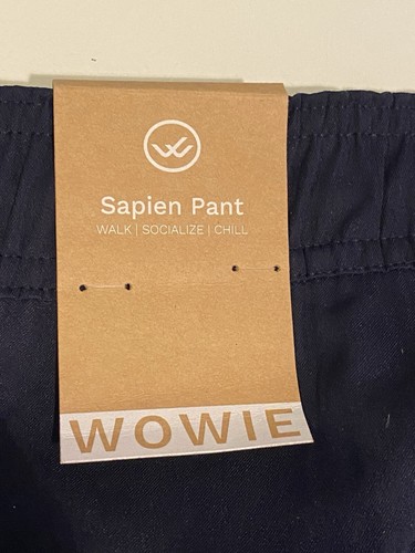 WOWIE Mens Medium Navy Blue Sapien Pant Pull On Drawstring Tapered Leg Brand NEW - Picture 5 of 18