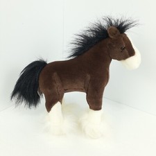 GUND Plush 10" DALE HORSE 42984 Brown Clydesdale Standing Stuffed Animal Toy