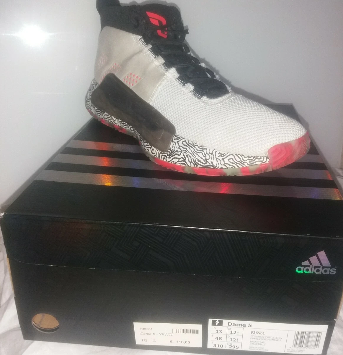 Adidas dame 5 YKWTII basketball Damian Lillard eBay