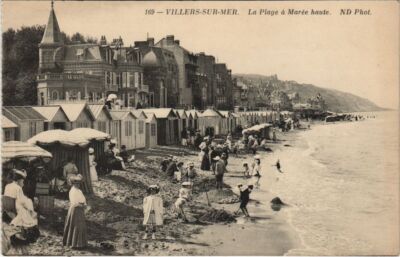CPA VILLERS-sur-MER La Plage a Maree Haute (1224757)