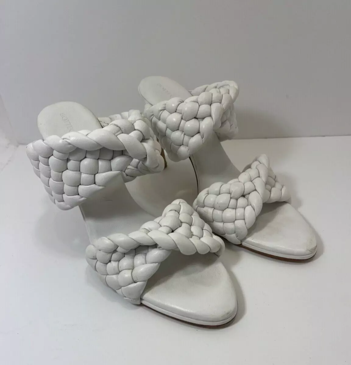 Bottega veneta white mules sale