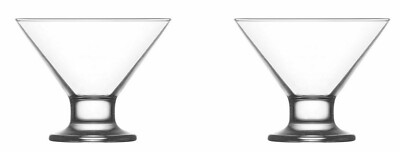 2er Set Martini Cocktailgläser oder Eisbecher Dessertgläser 195ml Crema