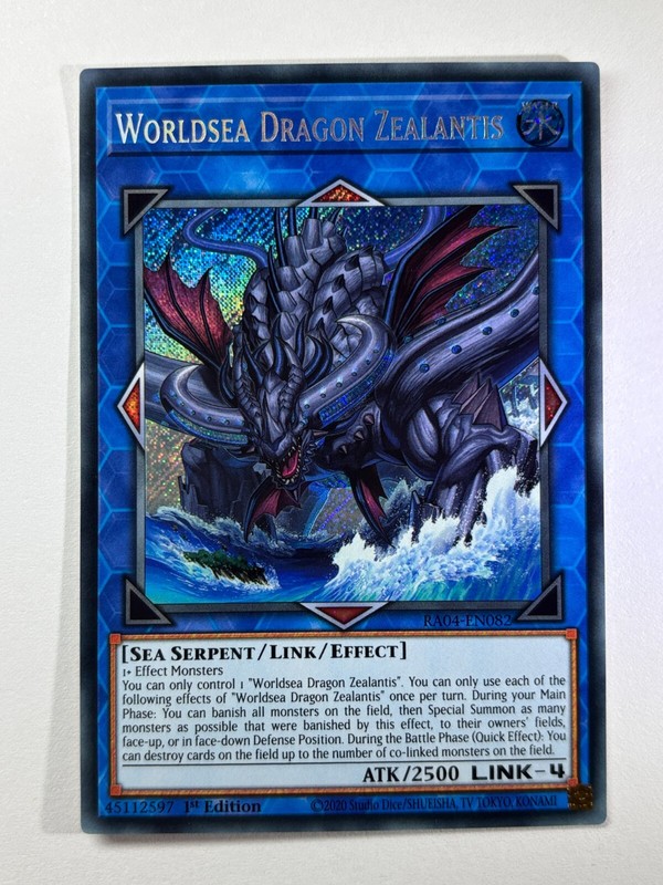 Worldsea Dragon Zealantis RA04-EN082 Secret Rare 1st Edition YuGiOh Card