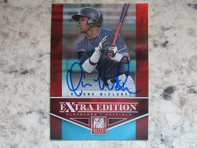 Indians D'Vone McClure Signed Autographed 2012 Donruss Elite Extra Edition Mint