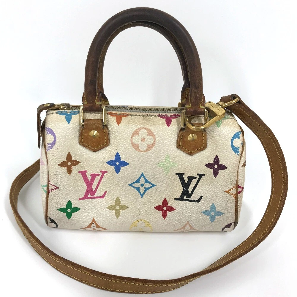 Authentic LOUIS VUITTON M92645 Multi Color Mini Speedy Handbag