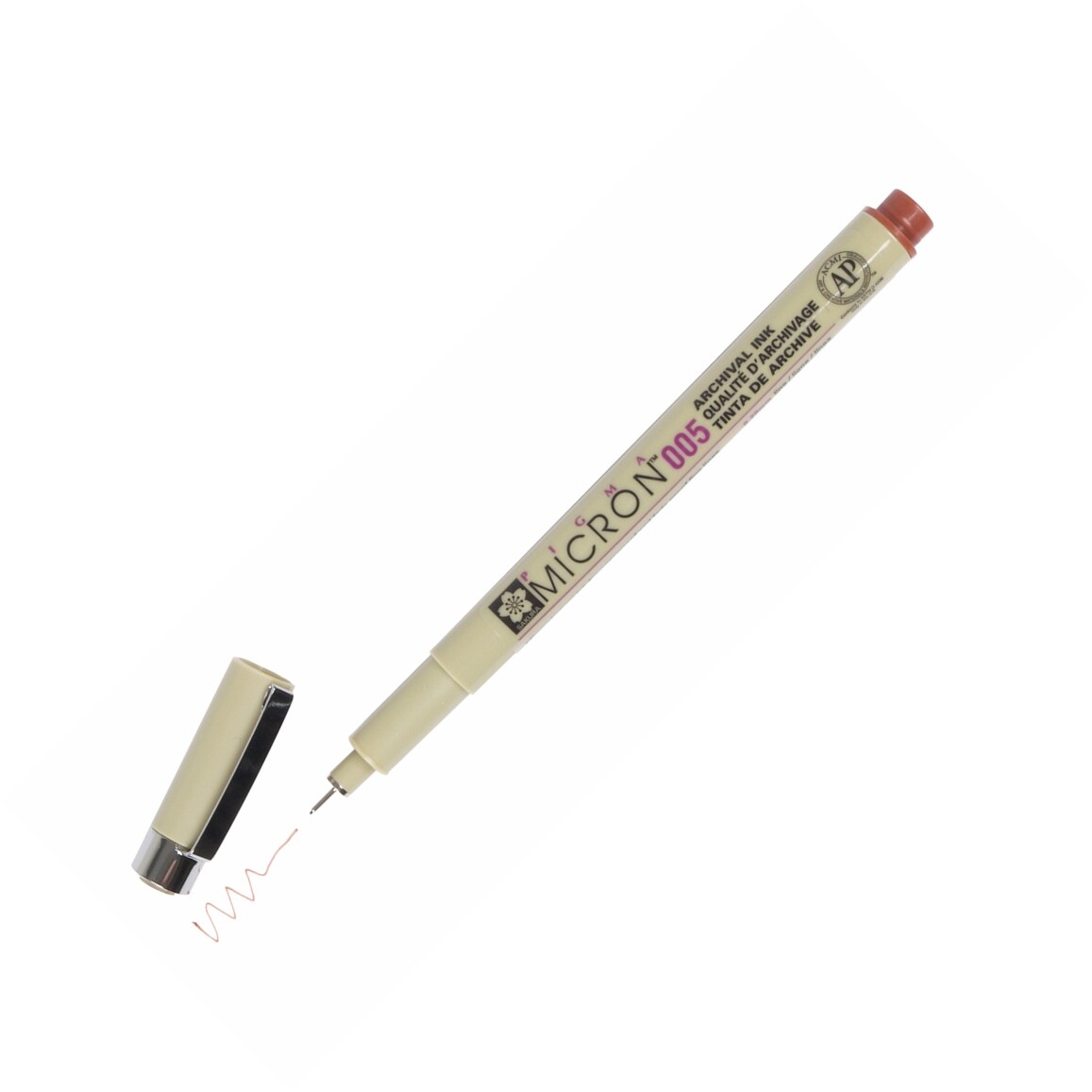 XSDK005-12 Sakura Pigma Micron 005 Marker Pen, Tip, Brown