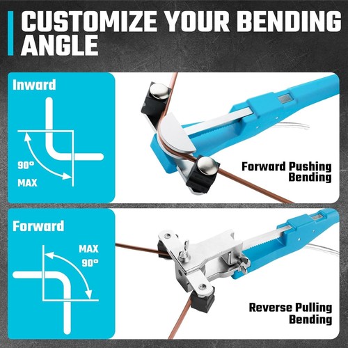 Ratcheting Pipe Bender Set for 1/4"-7/8" O.D. - Includes Cutter & Deburring Tool - Picture 7 of 10