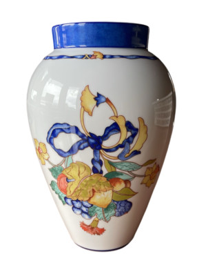 Große Vase ca. 23 x 9 cm Bernardaud Limoges Borghese Porzellan