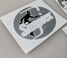 Simplex Spitfire  1 decal cart Kart  sticker