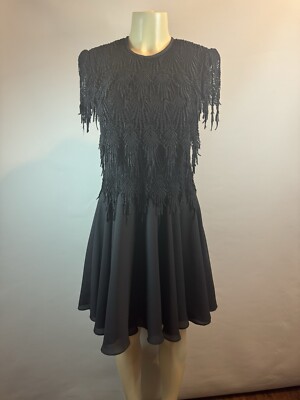 Nightway Collections Vintage Black Witchy Style Dress Knee-length Size  Petite