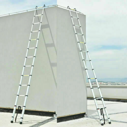 Schiebeleitern Teleskopleiter Klappleiter Alu Anti-Rutsch 6.2m/3.2m/3.8m/5m/2.6m - Bild 35 von 49