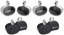  4 Rockville MAC69S 6x9" Silver Aluminum Wakeboard Tower Speaker Pods Covers
