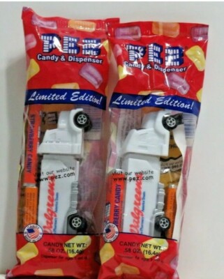LOT of 2 PEZ CANDY DISPENSERS ''WALGREEN'S TRUCK''  RARE COLLECTIBLE   MIP