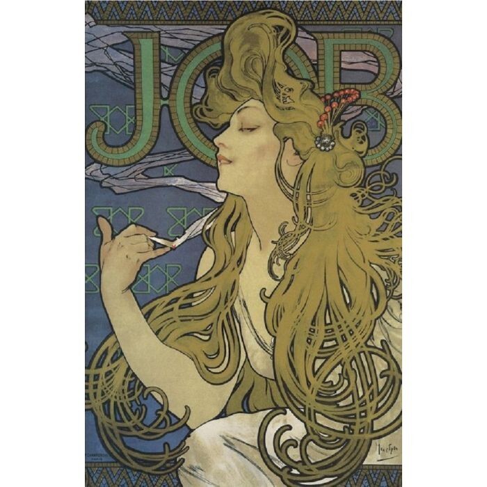 2023 ALPHONSE MUCHA JOB POSTER ROLLING PAPERS ARTWORK NEW 24X36