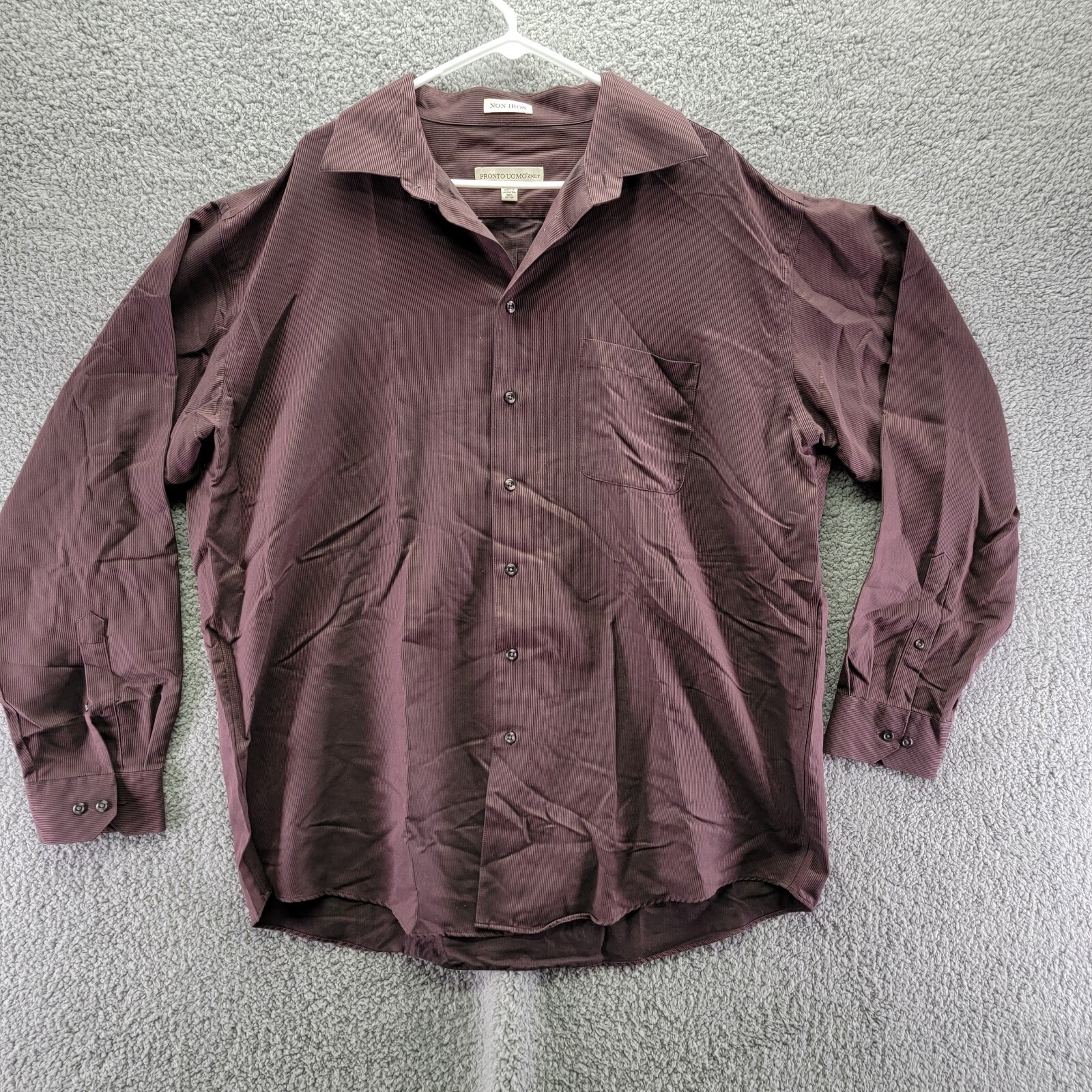 Pronto Uomo Shirt Men's 2XLT Long Sleeve Button Down Shirt Non Iron eBay