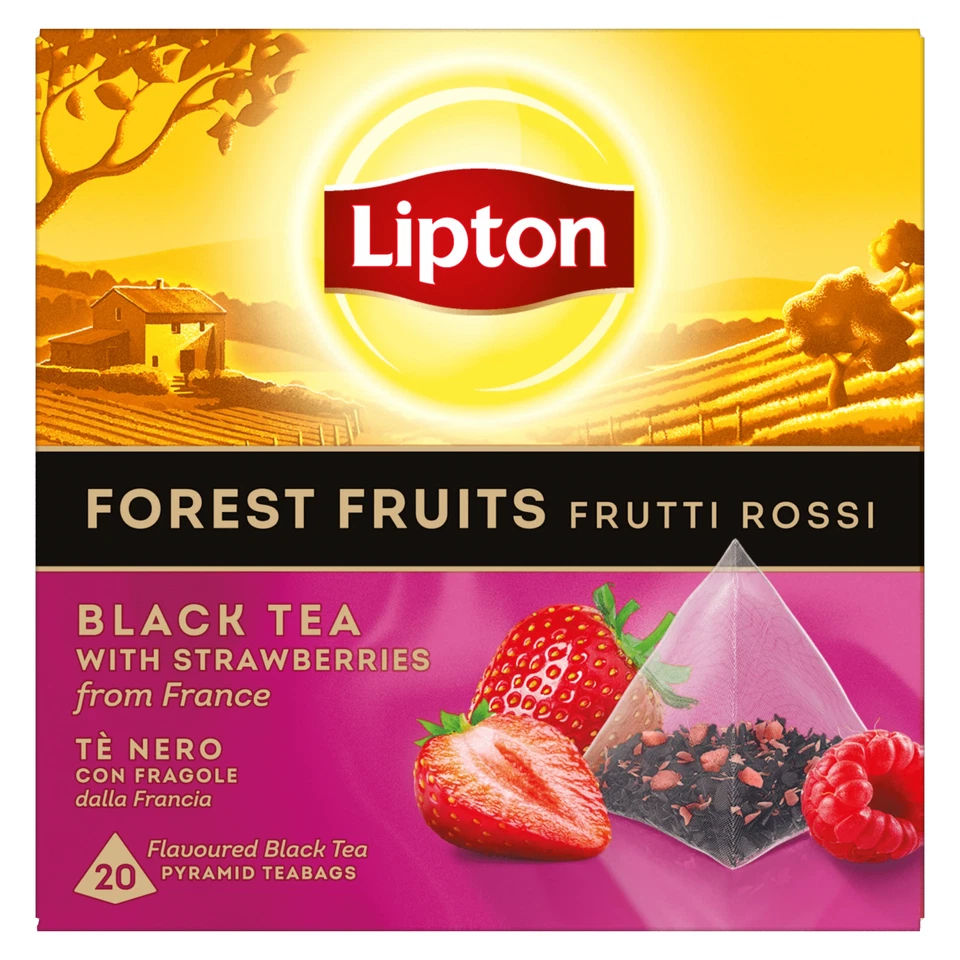 Lipton Forest Fruit black tea with French Strawberries 1 box /20 tea bags