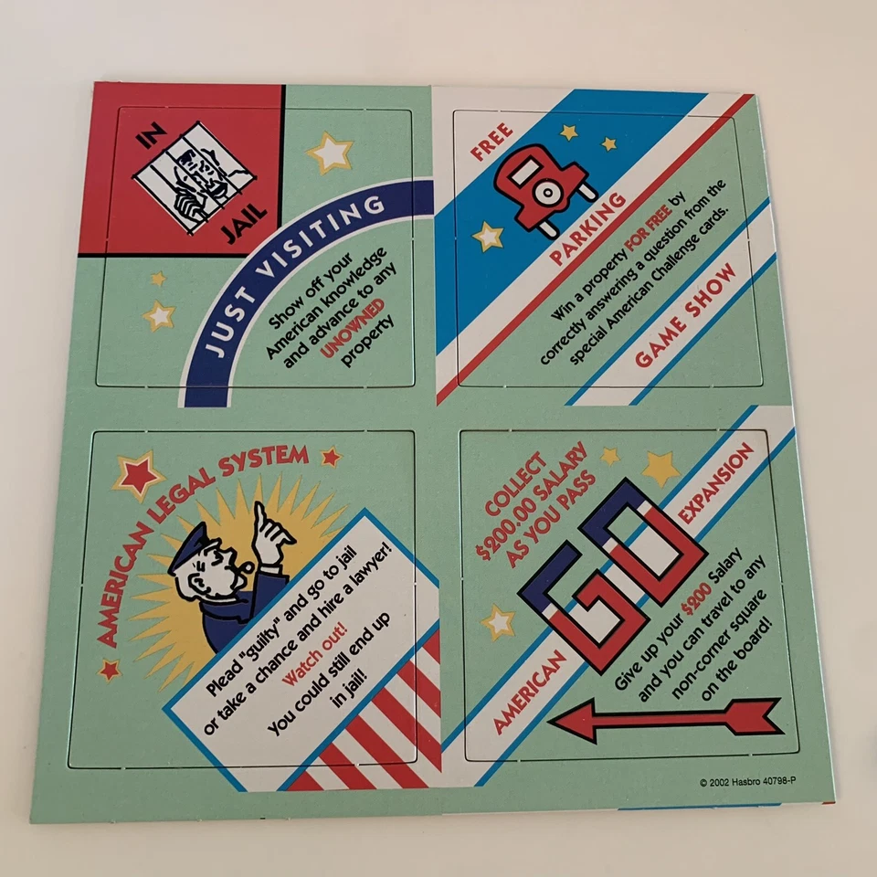 NEW Monopoly The America Special Edition 4 Game Corners Replacement Parts - Image 3 of 4