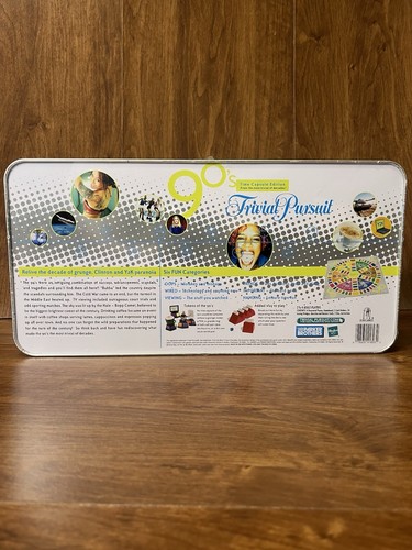 Trivial Pursuit anni 90 Time Capsule Edition/Custodia di latta/Parker Bros NUOVO/SIGILLATO - Foto 4 di 8
