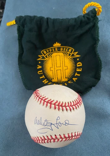 GREAT Whitey Ford Autograph NY Yankees HOFer! OAL Baseball  COA by UPPER DECK!