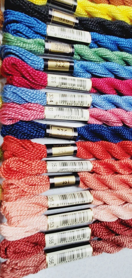 50 DMC #3 Perle Pearl Embroidery Floss Lot of 50 Different Colors White to 503 - Image 3 of 4