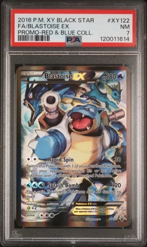 2016 POKEMON XY BLACK STAR PROMO BLASTOISE EX #XY122 HOLO PSA 7 NM #120011614