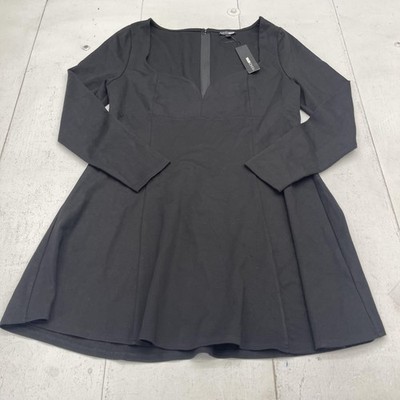 Fashion Nova Amelia Ponte Mini Dress Womens 2X Black Sweetheart Fit & Flare